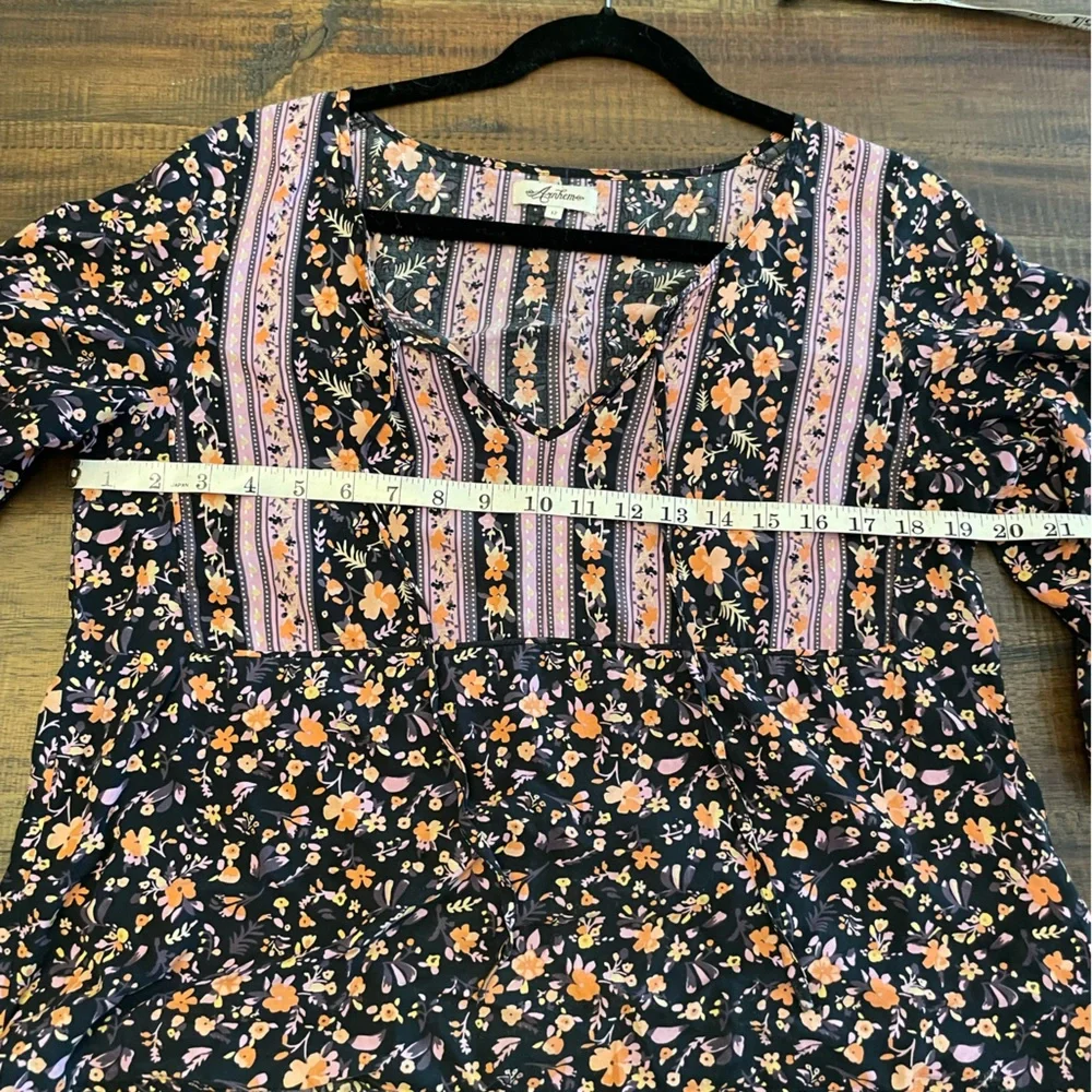 Arnhem Bloom Blouse and Midi Skirt Set in Nightshade floral black  medium Euc - Picture 8 of 11